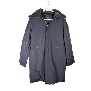 The Kooples Paris Men Dark Navy Removable Parka Hooded Winter Coat Medium